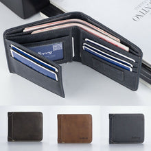 Load image into Gallery viewer, Mens Casual Wallets Leather Short Foldable Wallet Purse 17 Credit Cards Holder