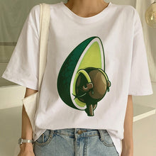 Load image into Gallery viewer, New Avocado Shirt Vegan T Shirt Women Harajuku Kawaii Short Sleeve T-shirt Vogue 90s Korean Style Tshirt Fashion Top Tees Female