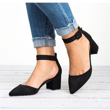 Load image into Gallery viewer, Factory Direct Low Heels Sandals Women Ankle Strap Summer Shoes Female Plus Size 43 Block Heels Women Shoes 2019 Casual Sandals
