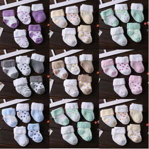 5 Pair/lot new cotton thick baby toddler socks autumn and winter warm baby foot sock