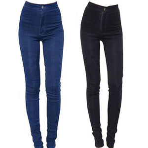 2019 New Fashion Jeans Women Pencil Pants High Waist Jeans Sexy Slim Elastic Skinny Pants Trousers Fit Lady Jeans Plus Size